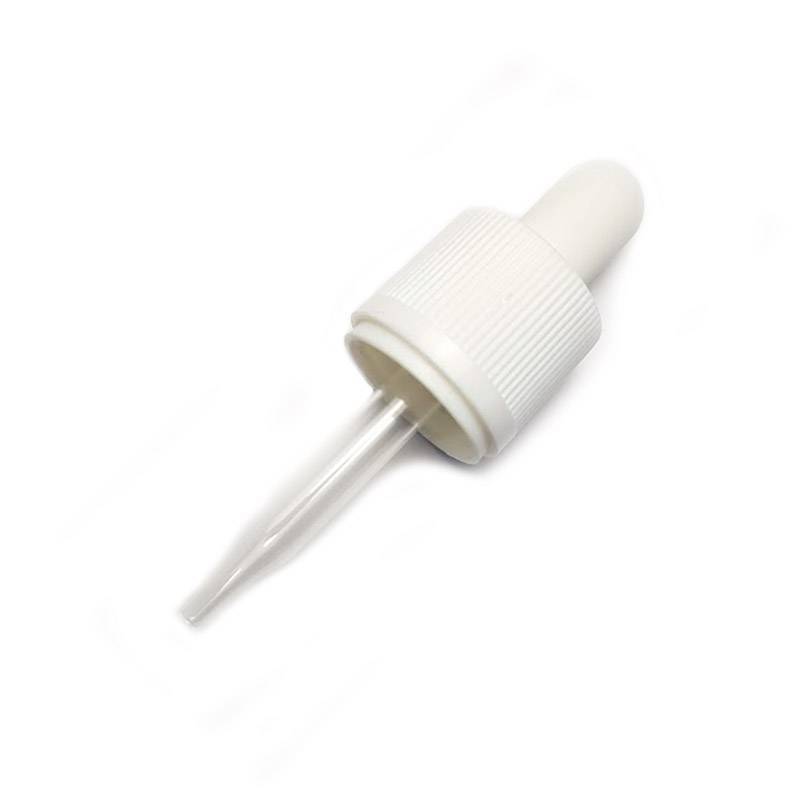 Dropper Pipette Cap - White Color - CRC - Tamper Ring