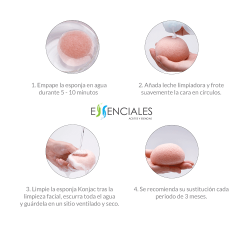 Esponja natural Konjac facial exfoliante