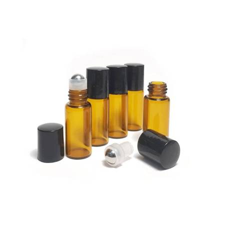 3ml Roll-On Amber Glass Vial Bottles