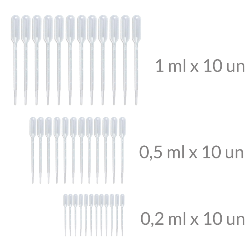 Pipetas plástico pack 30 un