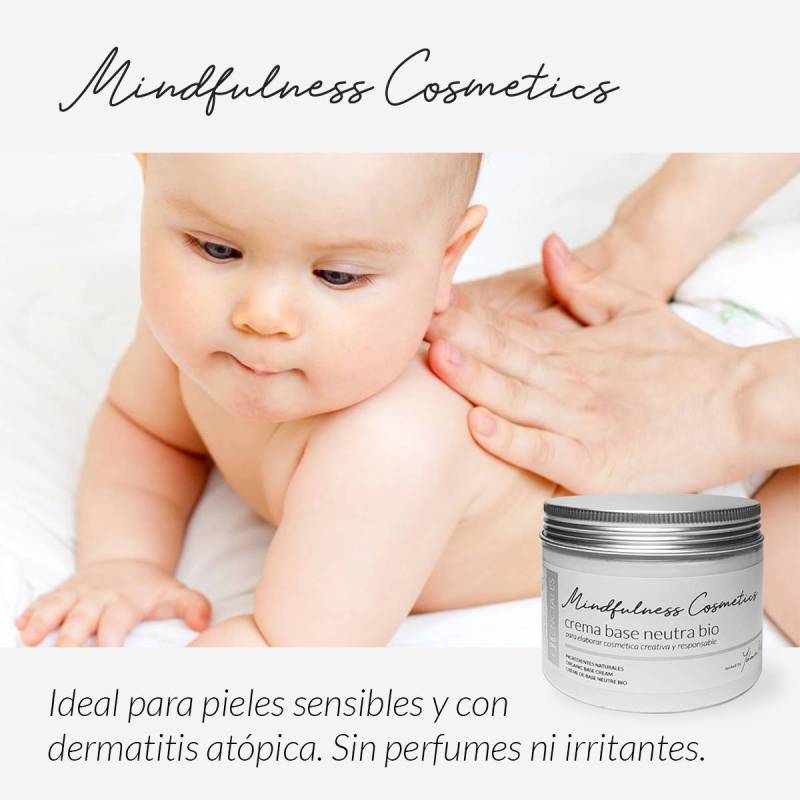 Hypoallergenic organic base cream for sensitive and young skin care.