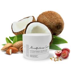 Hypoallergenic organic base cream for skin care, fragrance free.