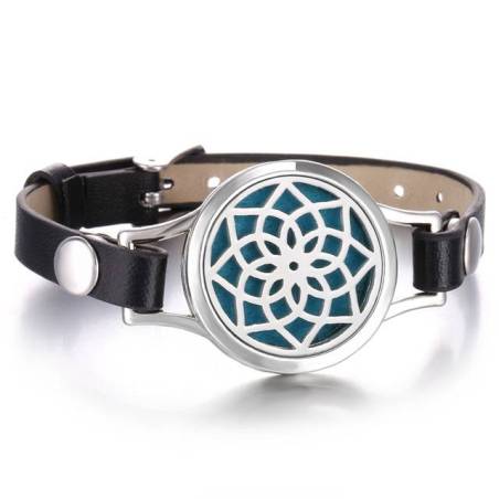 Aromatherapy Locket Bracelet - Lotus Flower