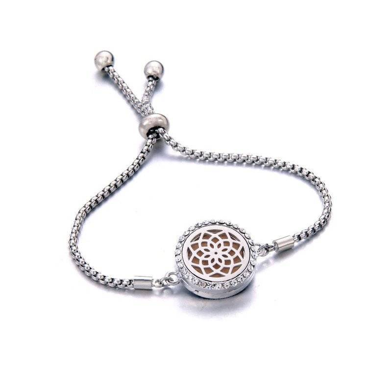 Diffusore bracciale catena Fiore di Loto per aromaterapia| Essenciales.com