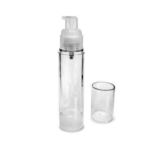 Airless-Flasche mit Dosierkopf Serum / Lotion Transparent 50 ml