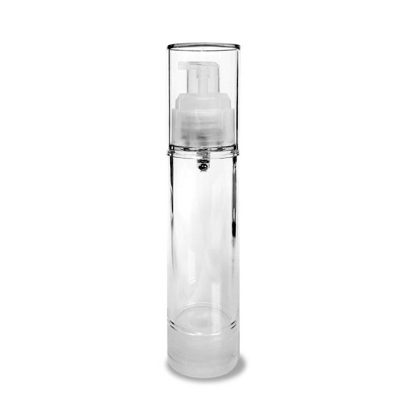 Bottiglia Airless con erogatore Siero / Lozione Trasparente 50 ml
