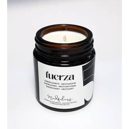 Bougie d'aromathérapie avec huiles essentielles Force