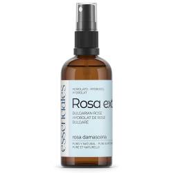 Agua de rosas, auténtico hidrolato de rosas de Bulgaria, 100% puro y natural, 100 ml.