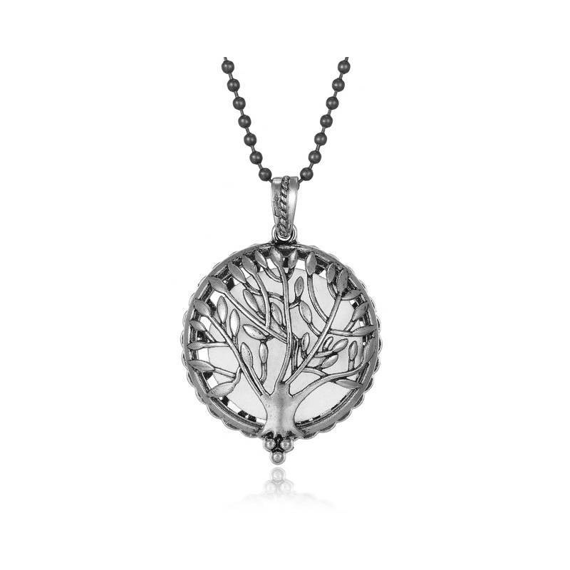 Ciondolo di Aromaterapia - Albero della Vita argentato