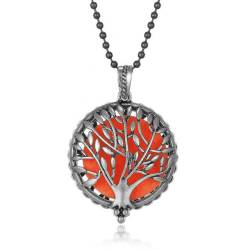 Ciondolo di Aromaterapia - Albero della Vita argentato