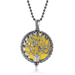 Colgante d'aromathérapie - Arbre de Vie argenté