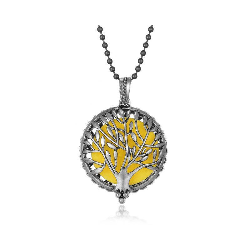 Ciondolo di Aromaterapia - Albero della Vita argentato