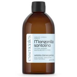 Agua de Manzanilla santolina 100% pura y natural, hidrolato genuino Manzanilla de Mahón, 500 ml.