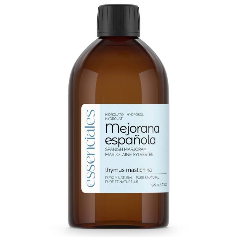 Agua de mejorana española o tomillo blanco, hidrolato 100% puro y natural, 500 ml.
