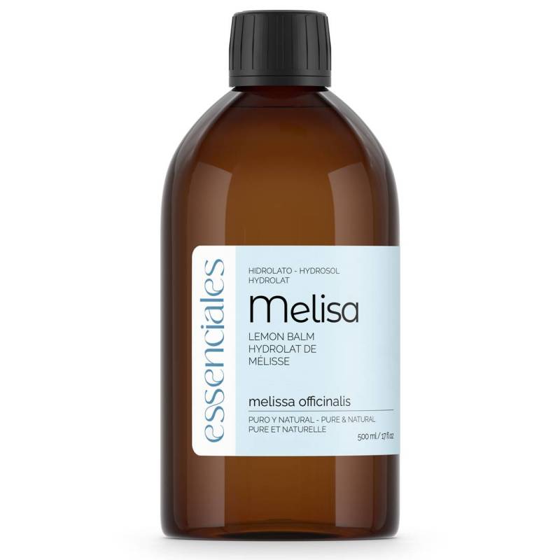 Agua de Melisa o hierba limonera, hidrolato 100% puro y natural, 500 ml.
