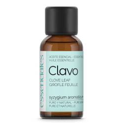 Aceite esencial de Clavo o hoja de clavero, 100% puro y natural, 30 ml.