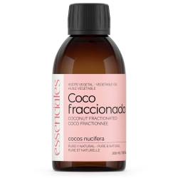 Aceite de coco líquido (fraccionado caprico caprilico), 100% natural,  200 ml