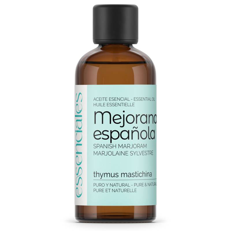 Aceite esencial de Mejorana española, 100% puro y natural, 100 ml.