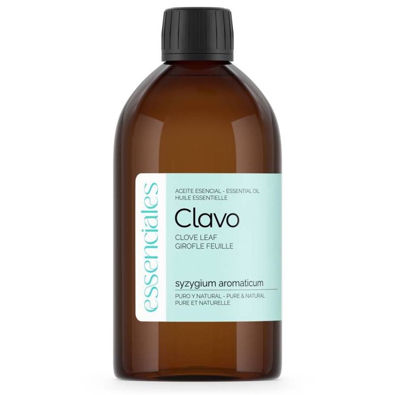 Aceite esencial de Clavo o hoja de clavero, 100% puro y natural, 500 ml.