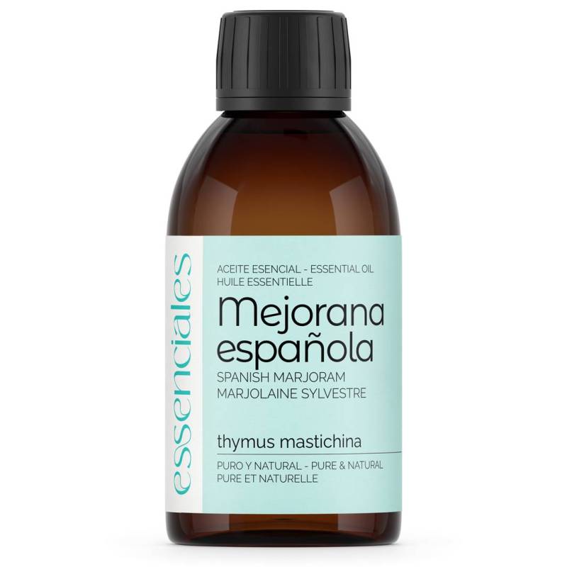 Aceite esencial de Mejorana española, 100% puro y natural, 200 ml.