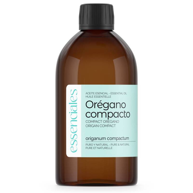 Aceite esencial de Orégano compacto, orégano salvaje o extremeño, 100% puro y natural, 500 ml.