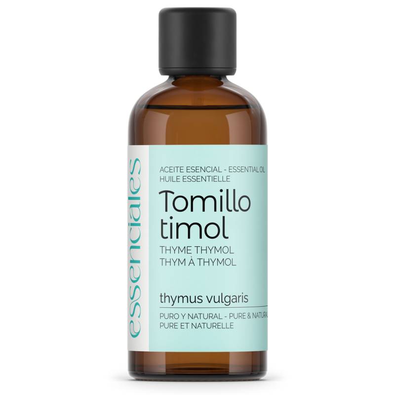 Aceite esencial de Tomillo timol ibérico, 100% puro y natural, 100 ml.