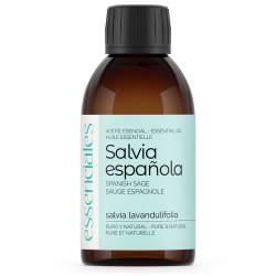 Aceite esencial de Salvia española, 100% puro y natural, 200 ml.