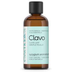 Aceite esencial de Clavo o hoja de clavero, 100% puro y natural, 100 ml.