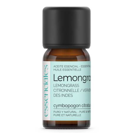 Aceite esencial de Lemongrass, 100% puro y natural, 10 ml.
