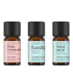 Pack de 3 óleos essenciais indispensáveis no seu kit de primeiros socorros (10ml). Oferta! | Essenciais.com