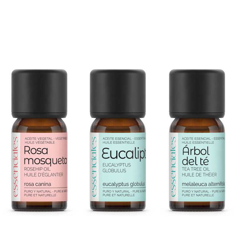 Pack de 3 óleos essenciais indispensáveis no seu kit de primeiros socorros (10ml). Oferta! | Essenciais.com