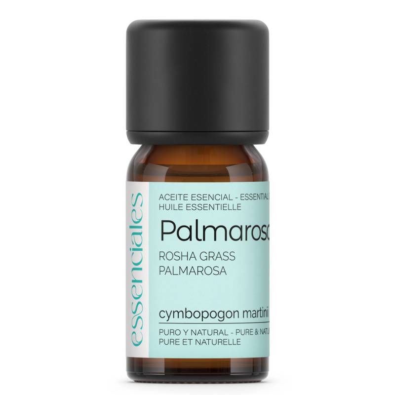 Aceite esencial de Palmarosa, 100% puro y natural, 10 ml.