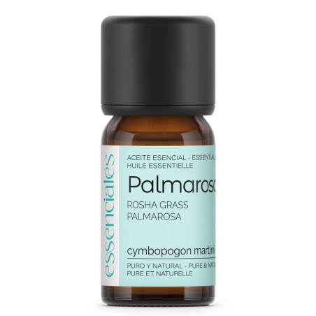 Aceite esencial de Palmarosa, 100% puro y natural, 10 ml.
