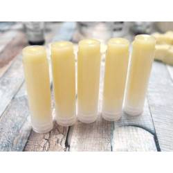 Röhrchen zur Herstellung von hausgemachtem Lippenbalsam.