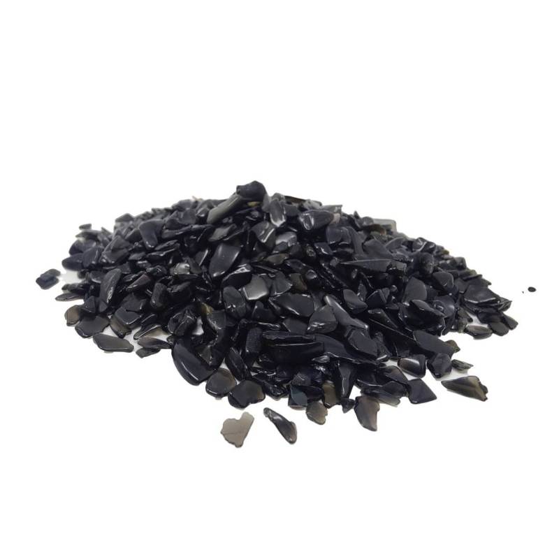 Cristais de Obsidiana negra - 80g - Supera qualquer desafio