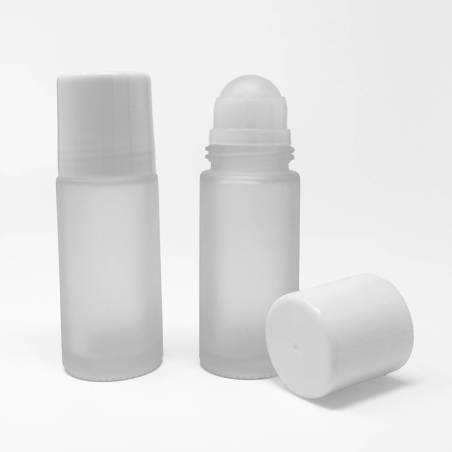 Roll-on Deodorant-Typ zwei mattierte Glasflaschen 50 ml