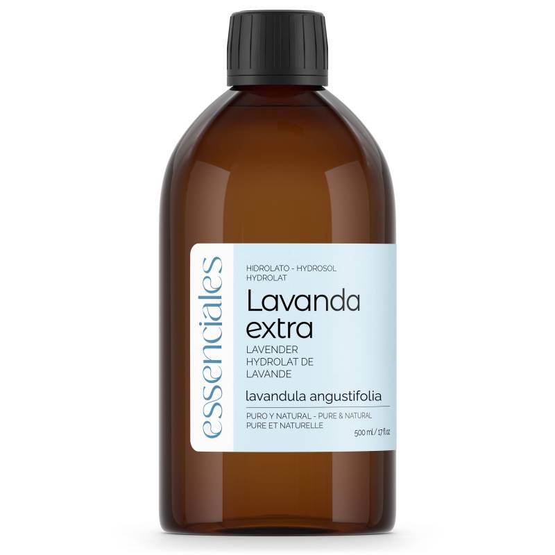 Agua de Lavanda 100% pura y natural. Hidrolato genuino de Lavanda, 500 ml.