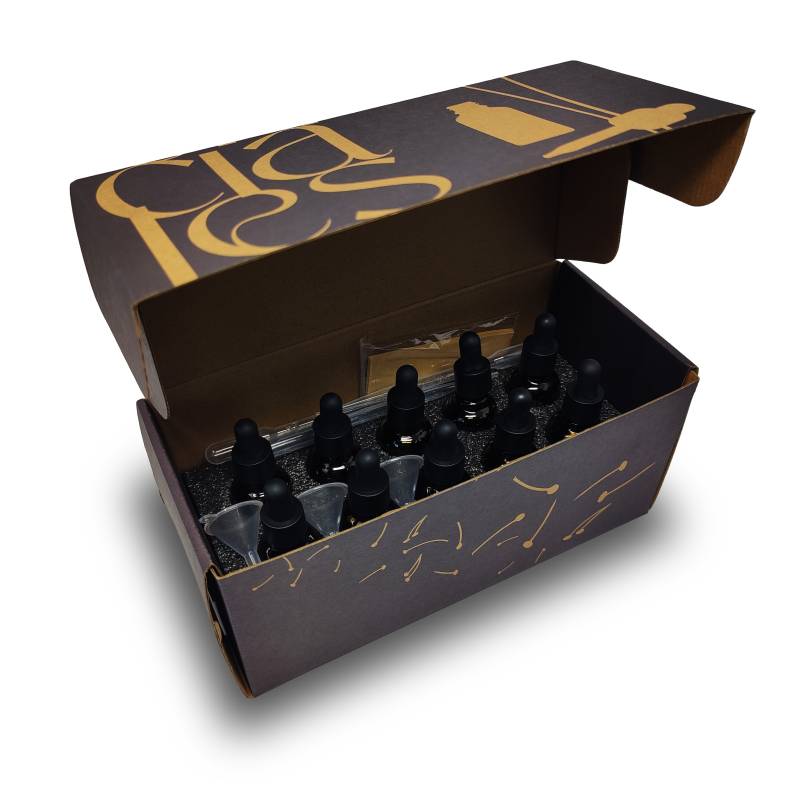 30ml Amber Glass Bottle Pack + Pipette Dropper Cap (10 sets)