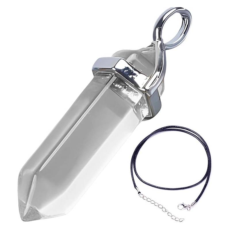 Colar de Quartzo Branco Natural - Limpa a aura de energias negativas