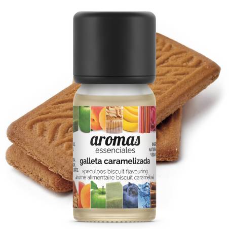 Arôme de biscuit caramélisé avec une touche de cannelle, type speculoos (communément connu sous le nom de biscuit lotus), 10 ml