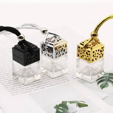 Frasco Lufterfrischer Auto Gold, Silber und Schwarz - (Packung mit 2)