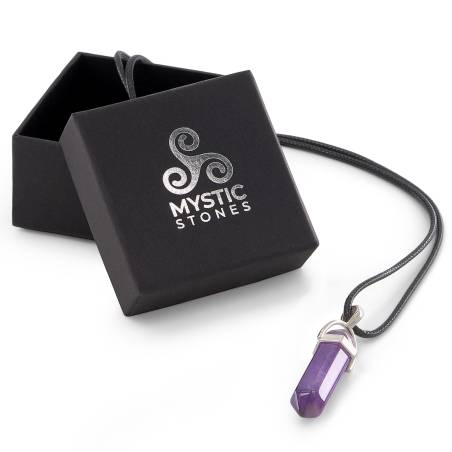 Amethyst natural healing stone pendant.