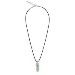 Green Aventurine natural stone pendant. Healing energy stones.