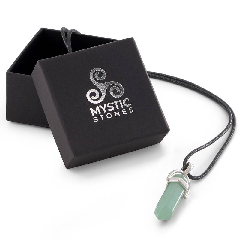 Collana con pietra naturale di Avventurina verde, ciondolo pietra naturale energetica e curativa.
