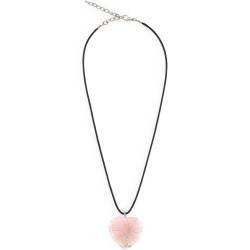 Rose Quartz Heart Pendant, natural energy stone, true love and self-steem amulet.
