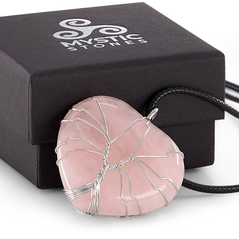 Ciondolo Cuore Quarzo Rosa
