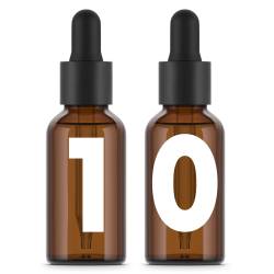 Botella 30 ml âmbar vidro com pipeta x 10 un | Essenciales