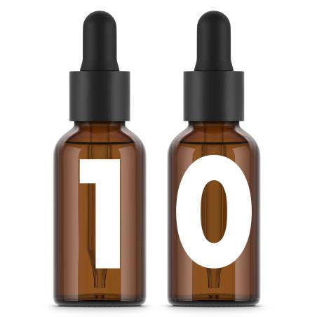 Botella 30 ml âmbar vidro com pipeta x 10 un | Essenciales
