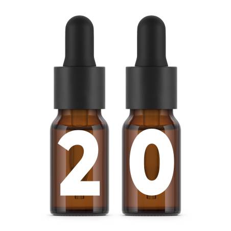 10ml Amber Glass Bottle Pack + Pipette Dropper Cap (20 sets)