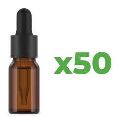 Bottiglie in vetro ambrato da 10 ml con pipetta x50 unità. Alta qualità.